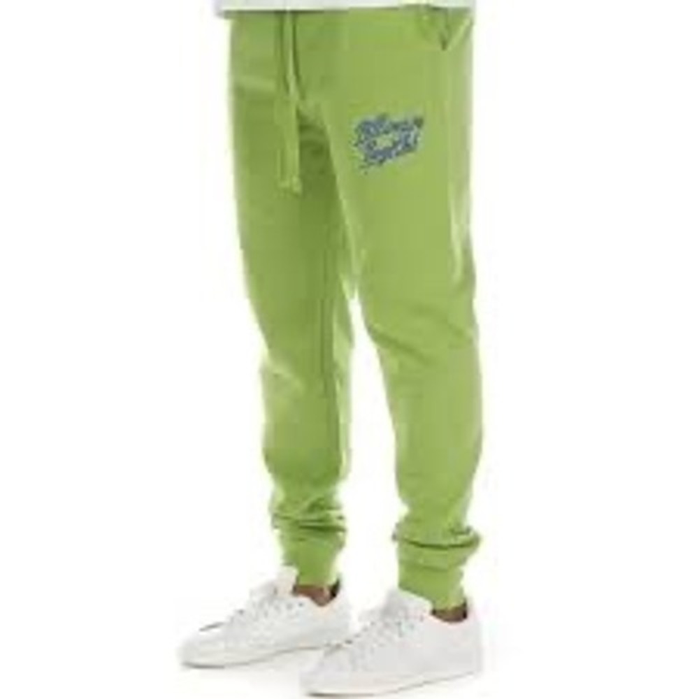 Billionaire Boys Club Mens Lime Green Graphic Jogger Sweatpants XXL Script Logo